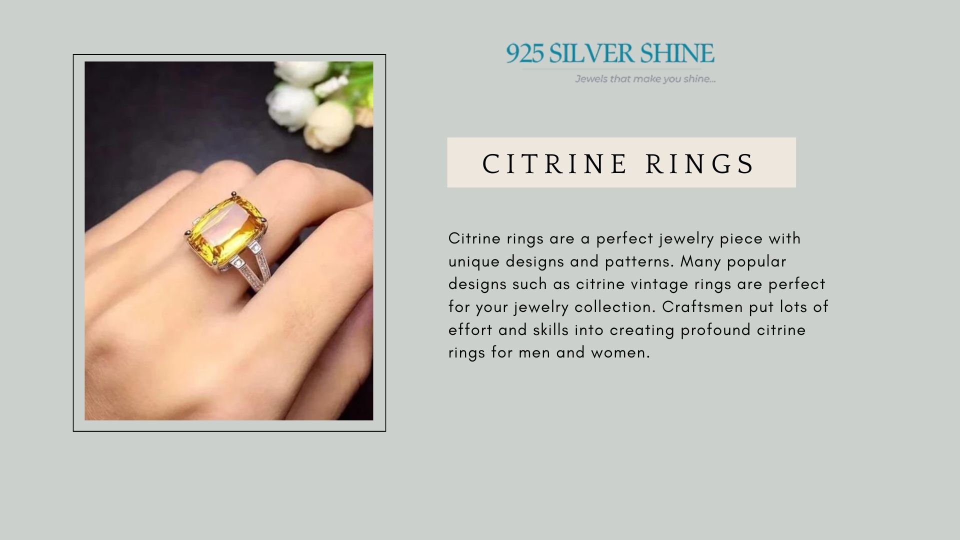 citrine rings, citrine gemstone rings, rings for women, citrine rings in sterling silver