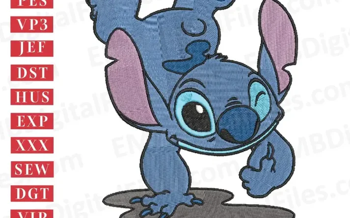 Lilo and Stitch Cartoon Embroidery Design