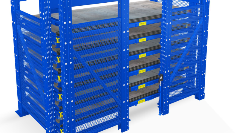 Roll out sheets metal Storage Rack