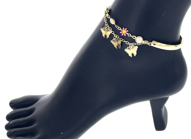 gold plated anklets