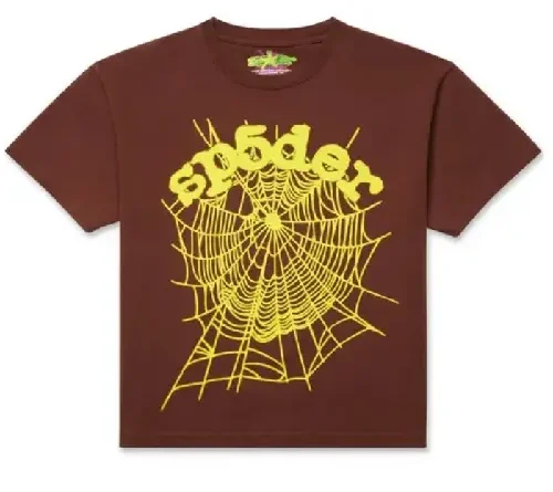 Sp5der OG Web T shirt Brown 1