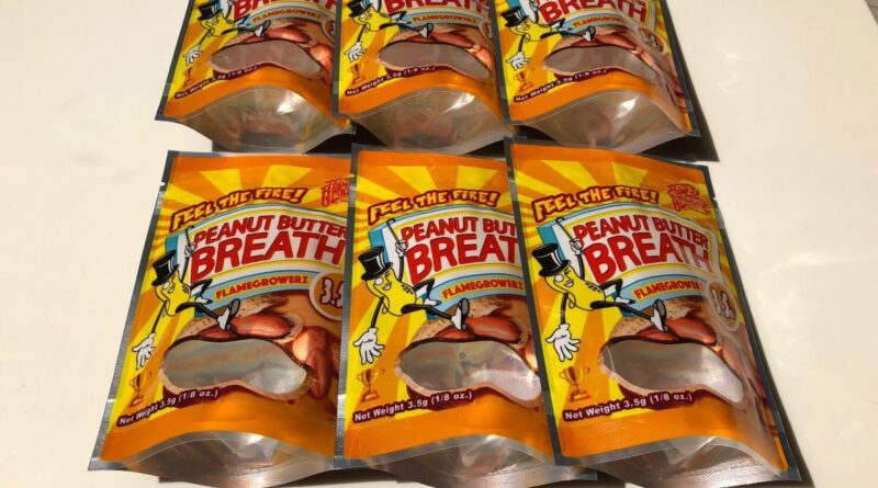 peanut butter breath strain packaging