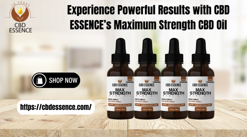 Maximum Strength CBD Oil