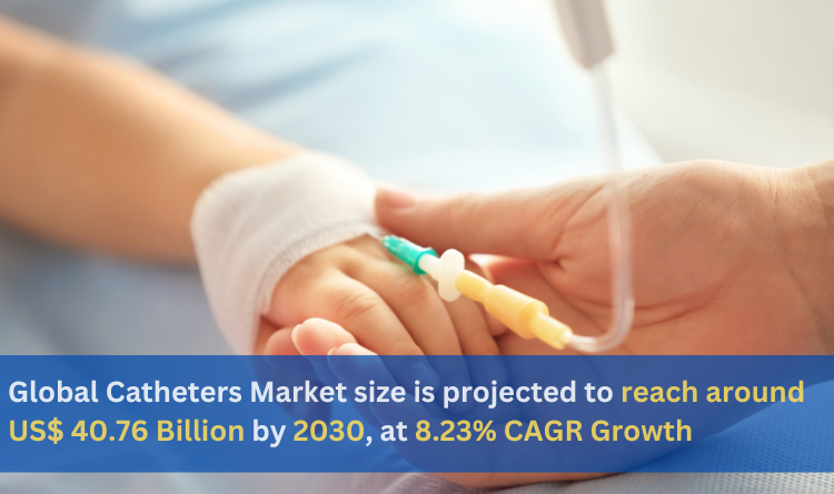 Global Catheters Market size is projected to reach around US 40.76 Billion by 2030 at 8.23 CAGR Growth