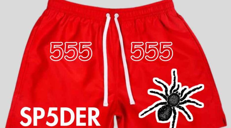 Sp5der Shorts Red 555555 Logo