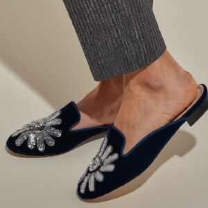 A pair of black women's mules shoes with a simple design.