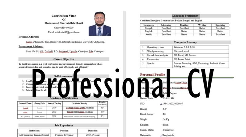 What is a Good Format for CV Writing in Bahrain?